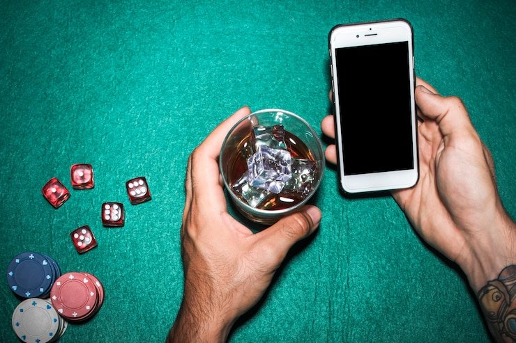 Antarmuka meja blackjack Playtech dengan statistik pemain dan riwayat kartu